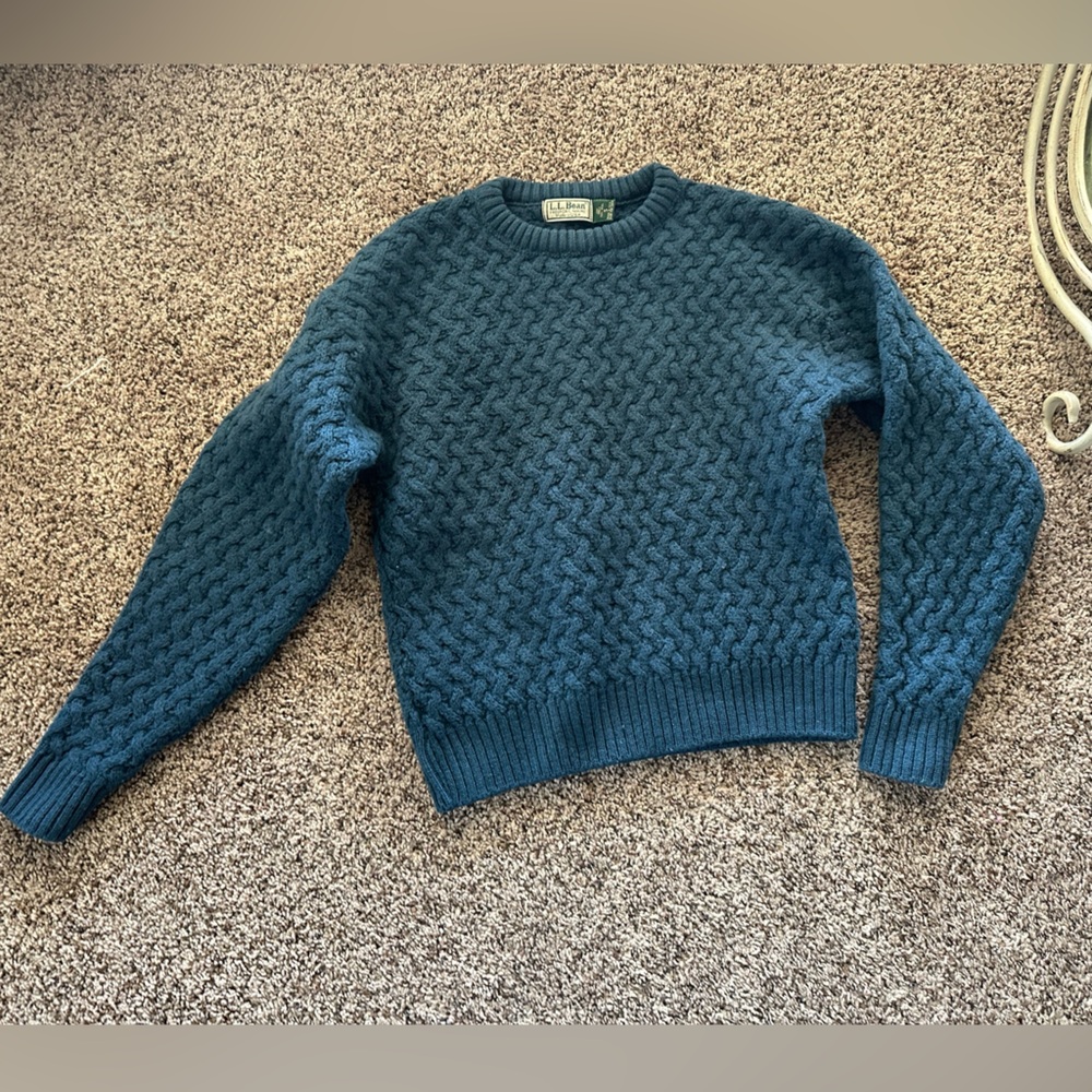 L.L. Bean Dark Teal Wool Sweater